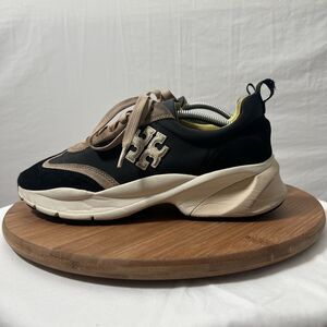 Tory Burch T Monogram Good Luck Trainer Lightweight Fashion Sneaker Size 8